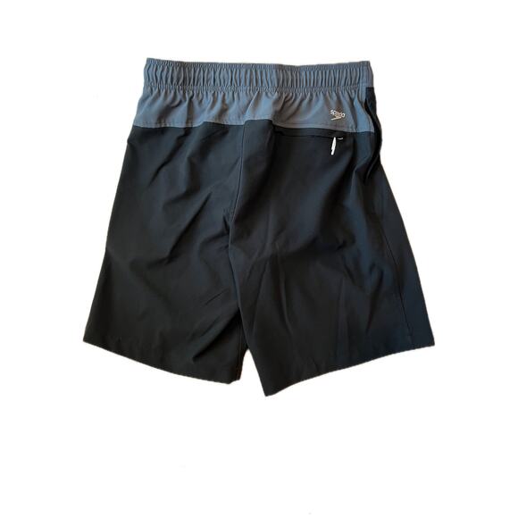 Speedo Black Gray Running Shorts Mens L - Picture 2 of 3